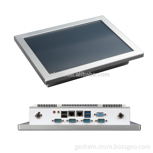 industrial computer type 12 inch embedded panel pc with 2 lan port and J1900 quad core processor